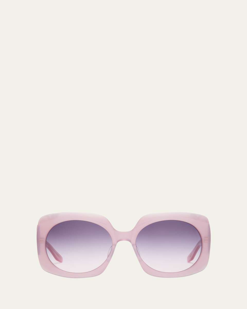 x Sarah Hoover Delia Purple Acetate Square Sunglasses